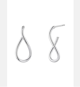 Boucles d’oreilles à anneau ondulé moyen en argent 925 - Aristocrazy - Argenté