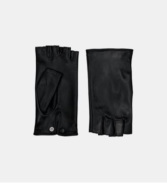Mitaines Lynette Femme Cuir Doublés Soie - Agnelle - Noir
