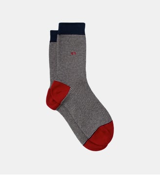 Chaussettes en coton peigné rayées - Billybelt - Bleu et blanc et rouge