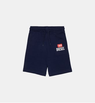Short en molleton avec logo - Diesel Kids - Bleu