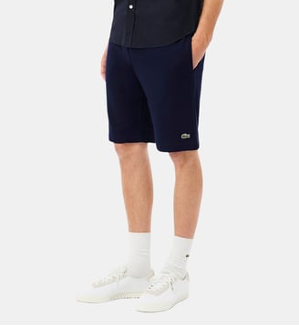 Short regular fit en molleton - Lacoste - Bleu marine
