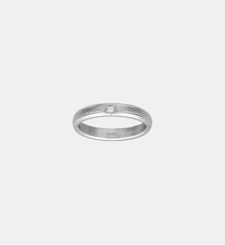 Alliance Ulysse en Acier 316L avec diamant blanc - Phebus - Acier