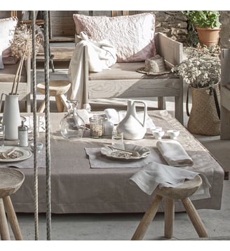 Nappe unie en lin, 170 gr/m², FLORENCE - Alexandre Turpault - Beige épeautre