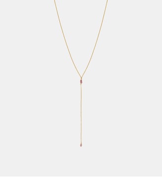 Collier cravate longue venus tourmaline rose Caroline Najman