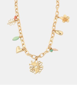 Collier chaîne à charms fleurs - Balaboosté - Doré
