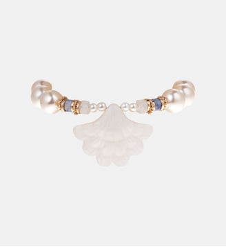 Bracelet avec perles et pendentif réglable ALLURE - Hipanema - Blanc