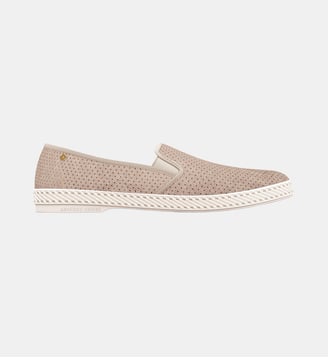 Espadrilles Suntan cuir - Rivieras - Bleu clair