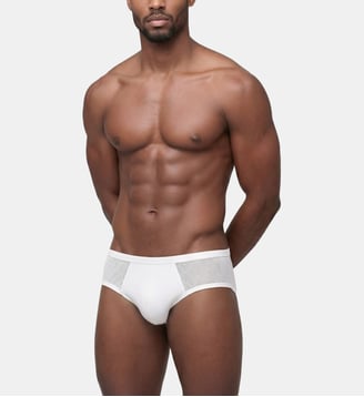 Slip en mesh uni - Ron Dorff - Blanc