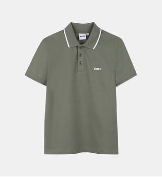 Polo à manches courtes - BOSS Kidswear - Tilleul