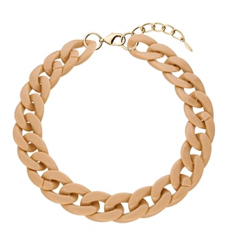 Collier grosse maille léger en aluminium JAZZY - Hipanema - Café