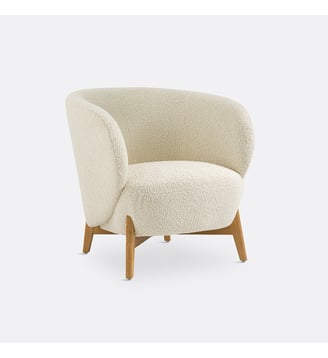 Fauteuil bouclette Lancy - La Redoute Interieurs - Écru