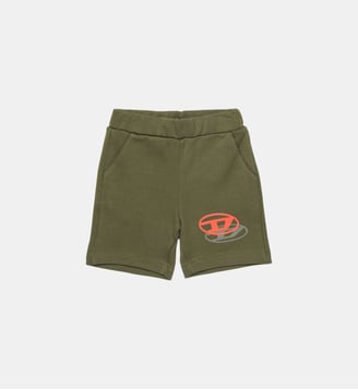 Short en molleton avec logo - Diesel Kids - Kaki