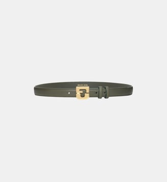 Ceinture signature en cuir - LAUREN - Gerard Darel - Kaki