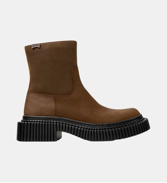 Bottines Pix Berlin cuir - Camper - Marron moyen