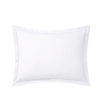 Taie d'oreiller en percale de coton - Desforges - Blanc