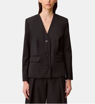 Veste tailleur laine mélangée - Claudie Pierlot - Noir