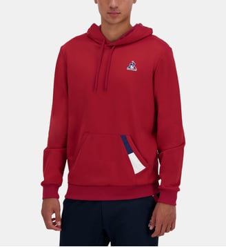 Hoodie N°1 signature en coton mélangé - Le Coq Sportif - Rio red