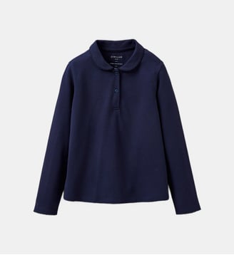 Polo en maille piquée  - Coton biologique - Cyrillus - Bleu marine