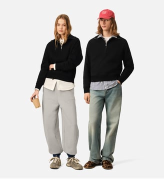 Sweatshirt zippé unisexe en coton Ami de Coeur embossé - AMI Paris - Noir