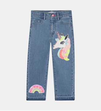 Pantalon en denim - Billieblush - Double stone et brossage