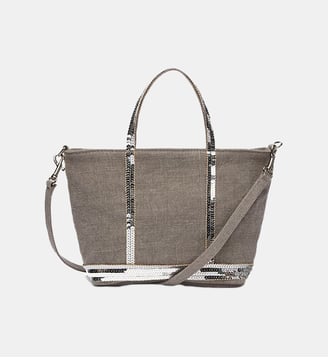 Cabas XS Zippé En Lin - Vanessa Bruno - Gris clair