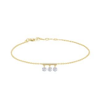 Bracelet PAMPILLES - 3 diamants, poids total 0,30ct approx. - Or jaune 750‰ - La Brune & La Blonde - Or jaune