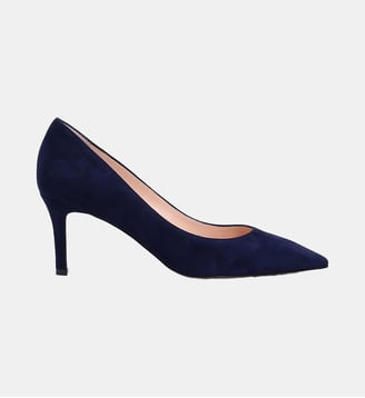 Escarpin rabelais - cuir velours - Charles Kammer - Bleu marine