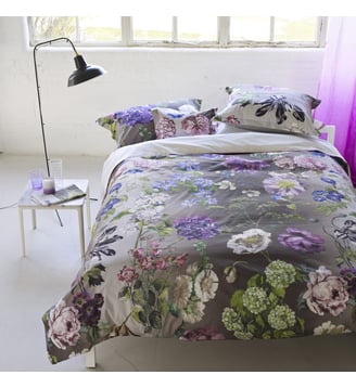 Housse de couette imprimée en percale de coton, ALEXANDRIA - Designers Guild - Violet