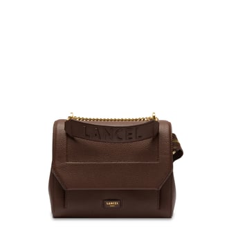 Sac à main à rabat Ninon en cuir - Lancel - Marron