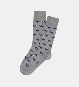 Chaussettes en fil d'écosse - Dromadaire - Arthur - Gris