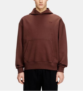 Sweat-shirt à capuche avec logo brodé - Diesel - Marron