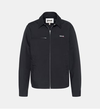 Blouson droit en nylon mélangé - Schott - Bleu marine