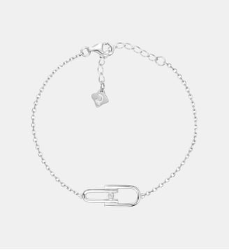 Bracelet souple sur chaîne Évidence en Argent avec diamant blanc - La Garçonne Diamant - Argent