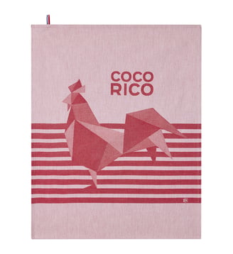 Torchon Coco-Rico - Le Jacquard Francais - Rouge
