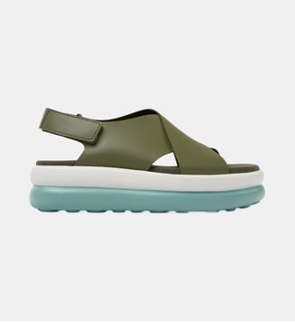 Sandales Pelotas Flota Up cuir - Camper - Vert moyen