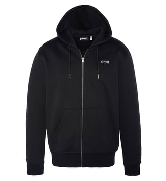 Sweatshirt zippé à capuche - Schott - Noir