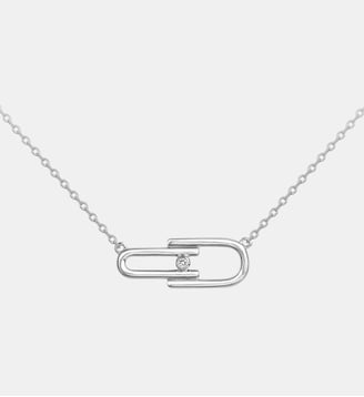 Collier chaîne Évidence en Argent avec diamant blanc - La Garçonne Diamant - Argent