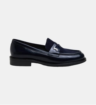 Mocassins Duedi en cuir et velours - Jonak - Marine