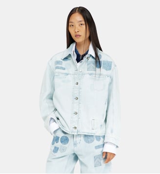 Chemise en denim effet patch - Diesel - Bleu clair