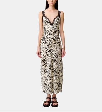 Robe satin imprimé léopard - Claudie Pierlot - Print clair