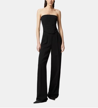 Combinaison bustier élégante à pantalon large - Pinko - Noir