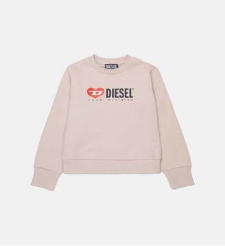 Sweat-shirt col rond avec logo - Diesel Kids - Vieux rose