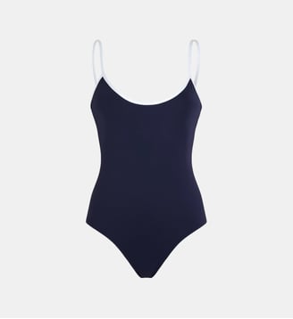 Maillot de bain une pièce dos échancré uni - Vilebrequin - Bleu marine