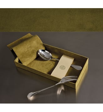 Set of 2 Silver-Plated Serving Pieces - ALBI Christofle
