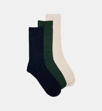Pack de 3 Chaussettes - Odaje - Marine écru et vert