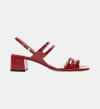 Pegase - Sandales En Cuir Nappa Rouge - Parallèle - Rouge
