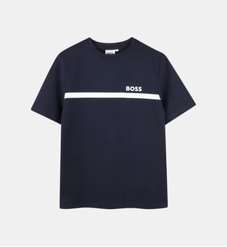 Tee-shirt manches courtes - BOSS Kidswear - Bleu cargo