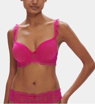 Soutien-gorge spacer décolleté plongeant - Rose Hibiscus - Simone Pérèle - Rose
