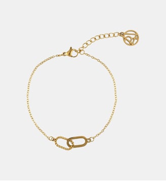 Bracelet chaîne double maillons entrelacés en acier inoxydable - Balaboosté - Doré
