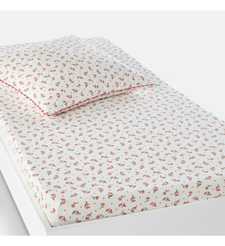 Drap housse coton lavé - La Redoute Interieurs - Imprimé fleurs